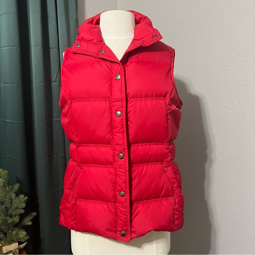 EUC - Lands End Red Puffer Vest Size Small